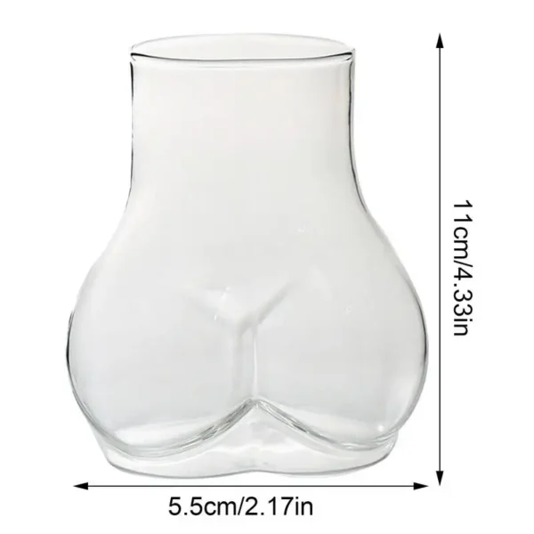 Funny Butt-Shaped Glass Mug
